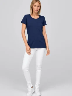 Damen T-Shirt CORIA mit längerer Rückenpartie