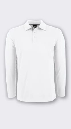 Langarmshirt ALGIER mit Kragen, Single Jersey