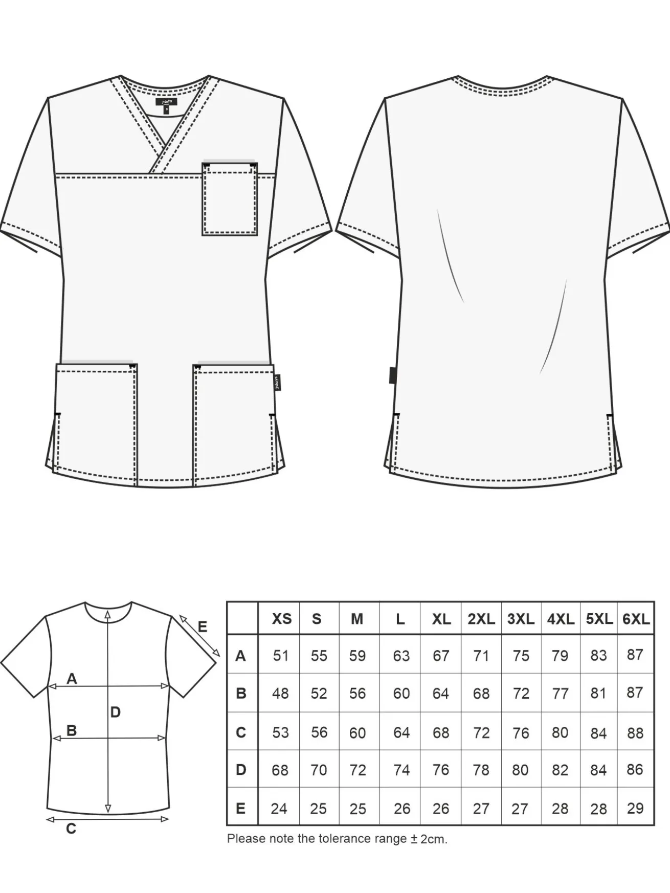 Unisex OP-Kasack PISA 2er-Pack