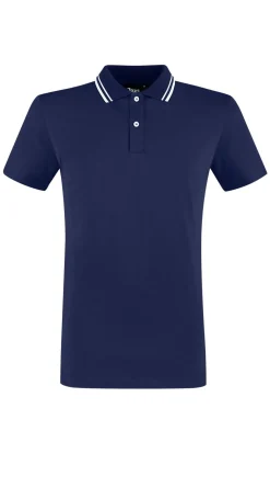 Unisex-Poloshirt, Single Jersey - Strickkragen