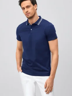 Unisex-Poloshirt, Single Jersey - Strickkragen